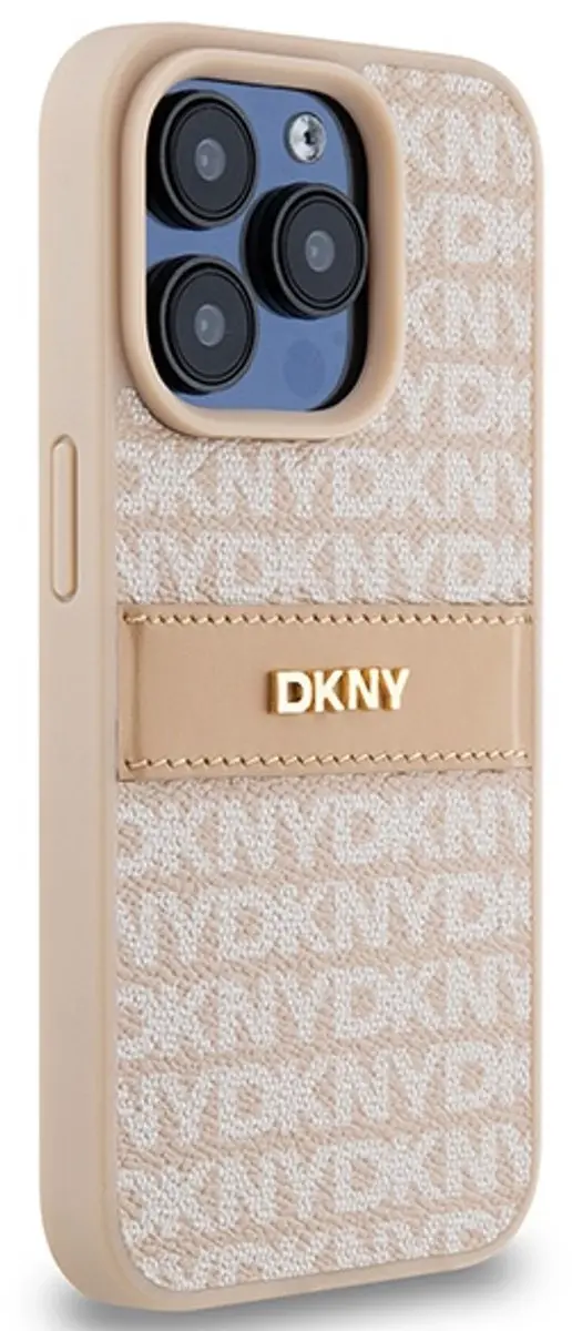 DKNY Textured Tonal Stripe Back Case Roze - DKHCP15LPRTHSLP