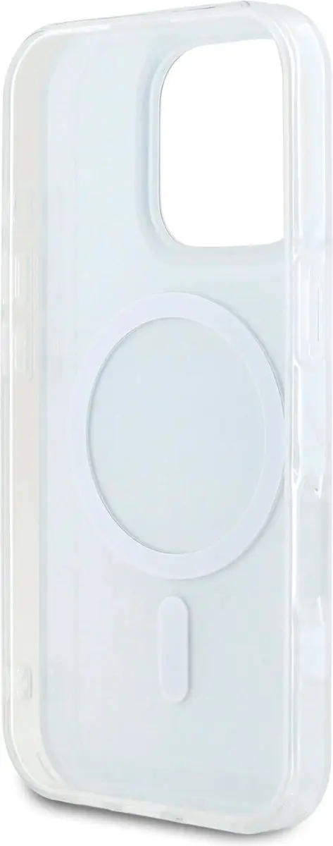DKNY Backcover iPhone 16 Pro - Tonal Stripe - Zwart