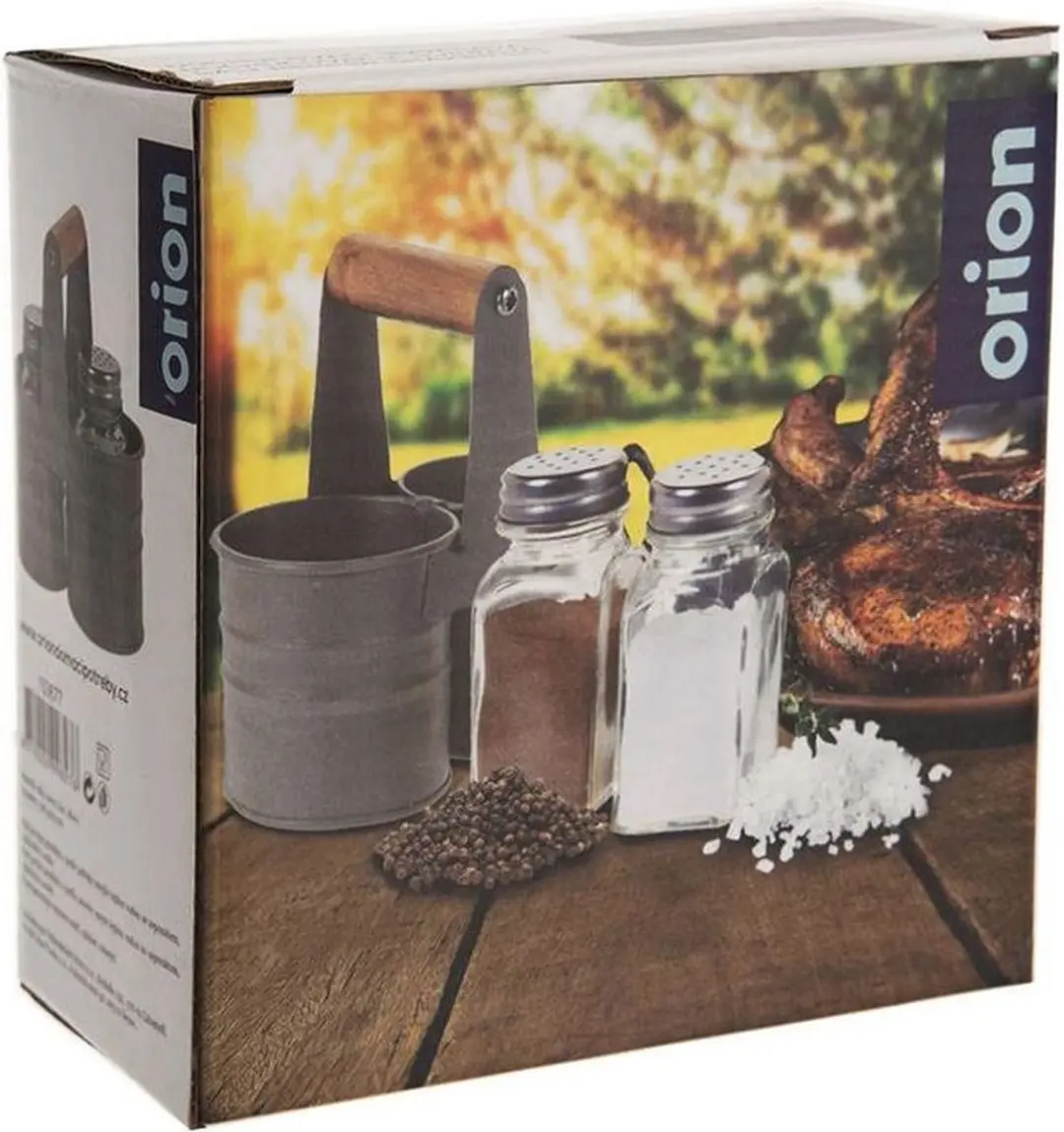Orion Peper- en Zoutstel Glas 153677 - 3 Stuks - Grijs