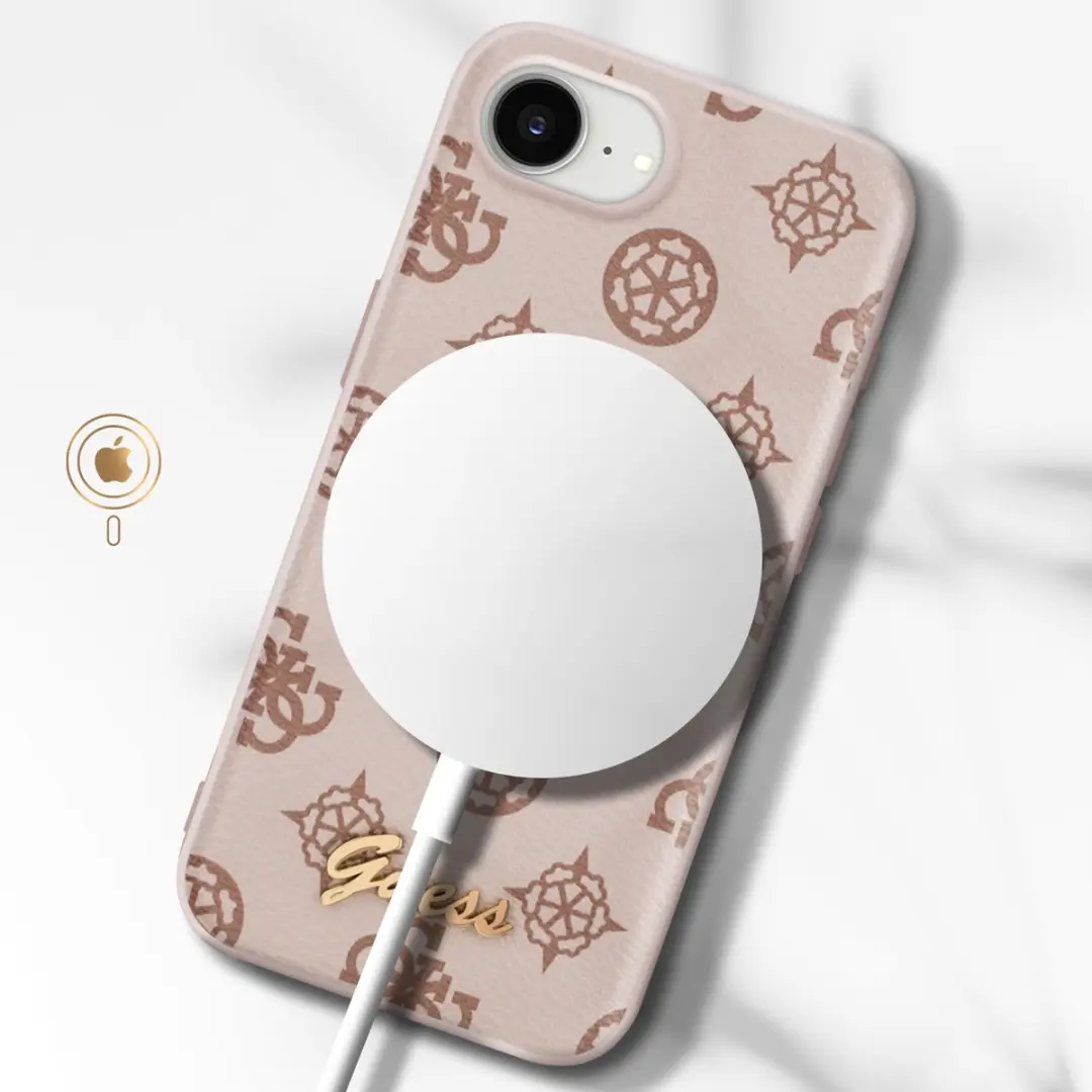 GUESS MagSafe Hoesje iPhone 17e - Lichtbruin