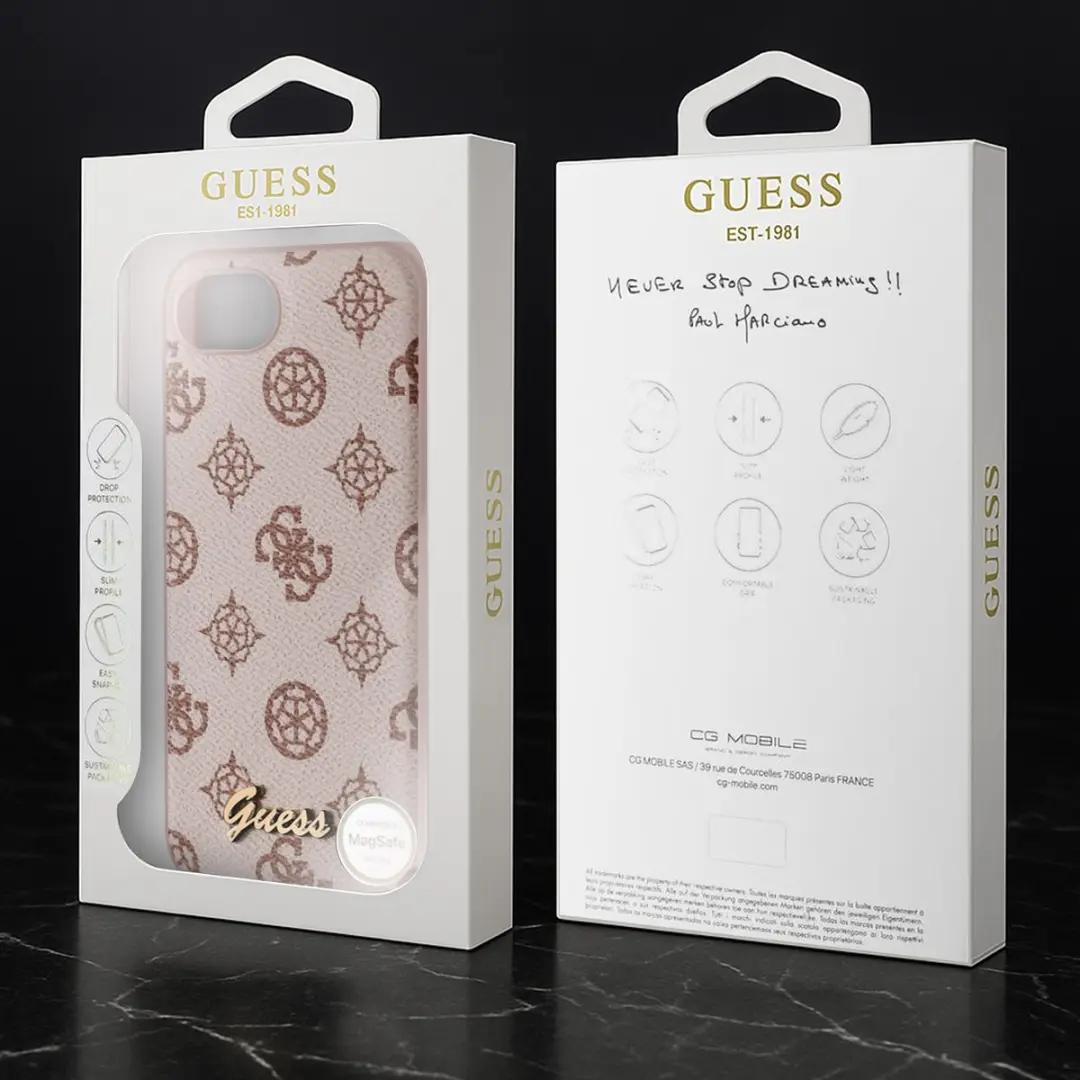GUESS MagSafe Hoesje iPhone 17e - Lichtbruin
