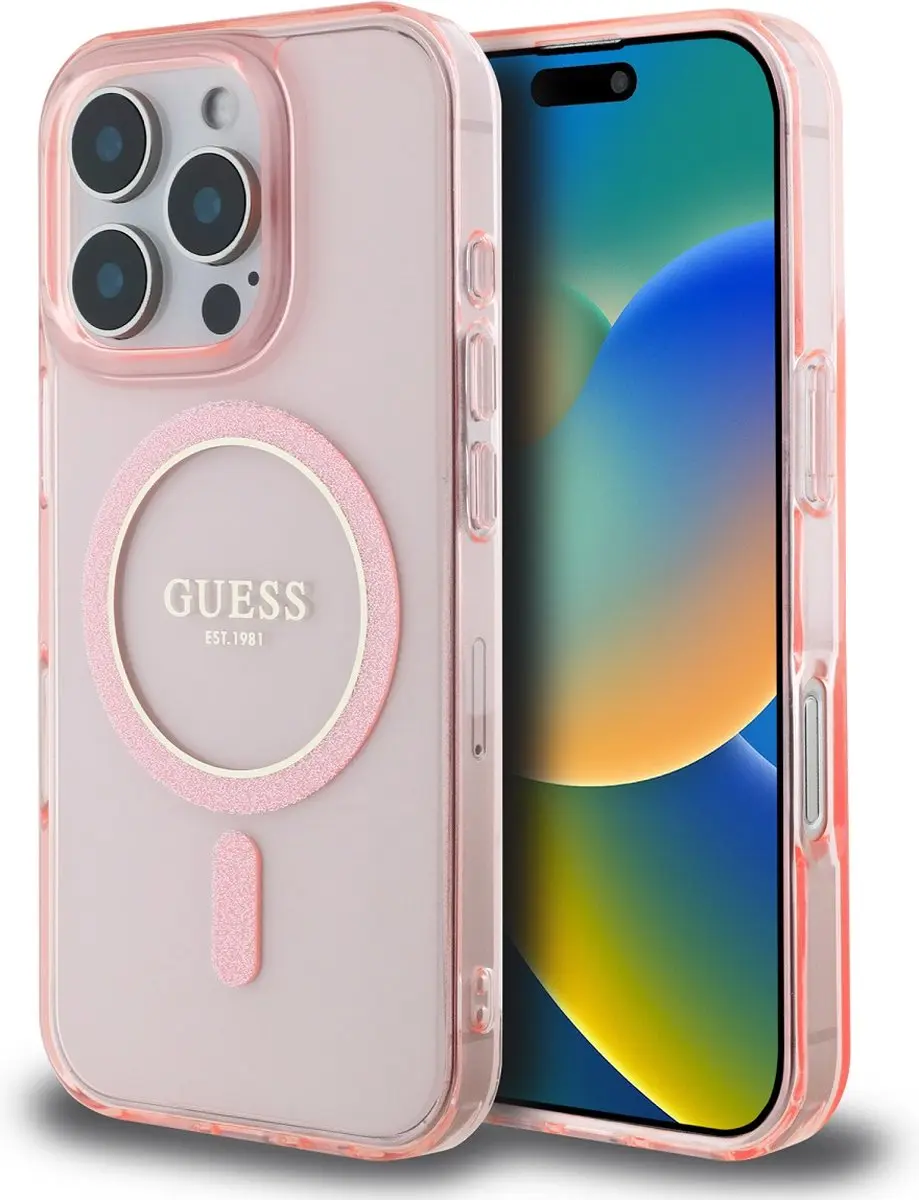 GUESS MagSafe Hoesje iPhone 16 Pro - Roze