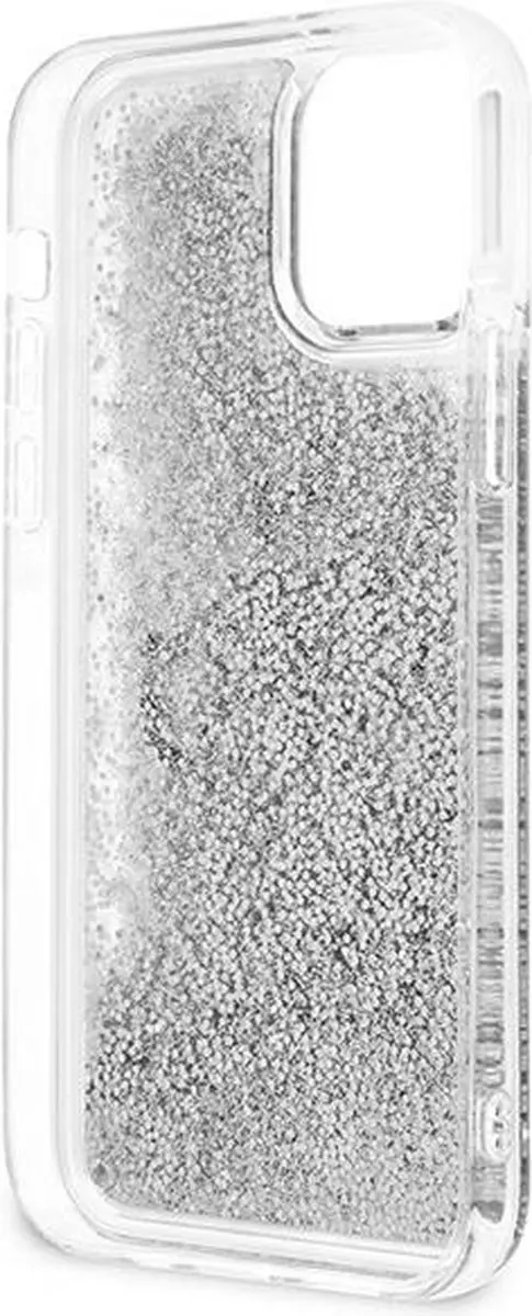 GUESS Big 4G Logo Liquid Glitter Hoesje - iPhone 12 Pro Max - Zilver - afbeelding 6 van 6