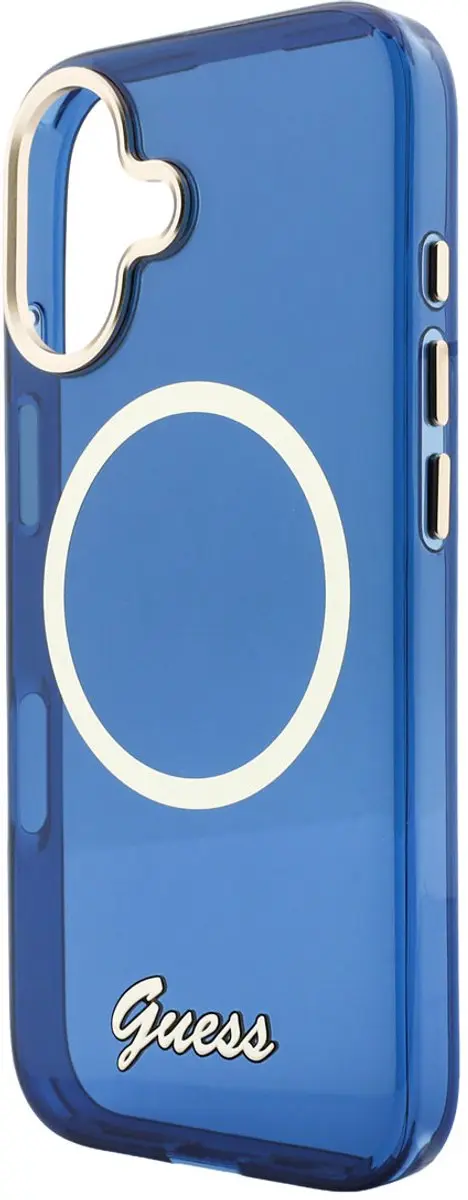 GUESS Telefoonhoesje iPhone 17 MagSafe - Blauw