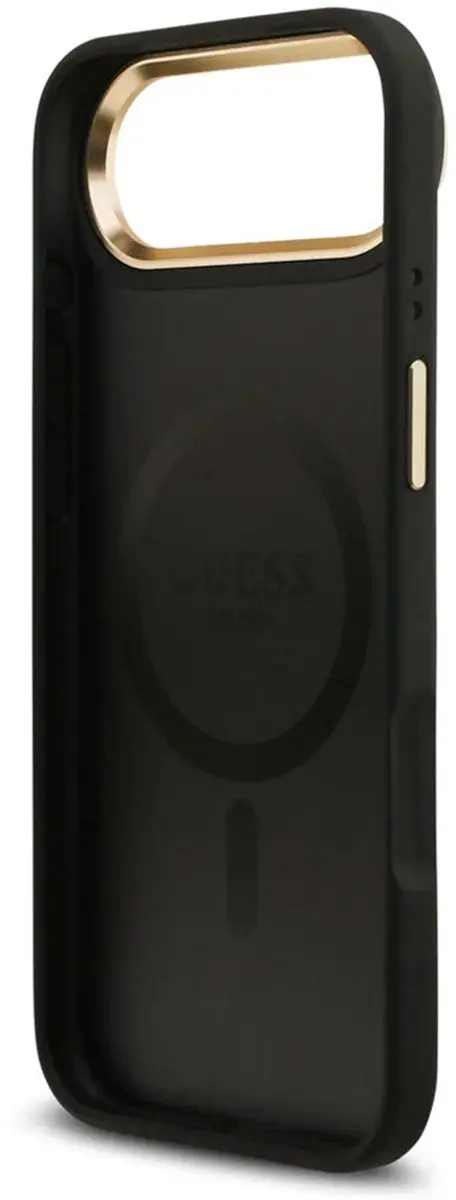GUESS iPhone 17 Air Back Cover - Zwart - PU Leather - 3666339519049
