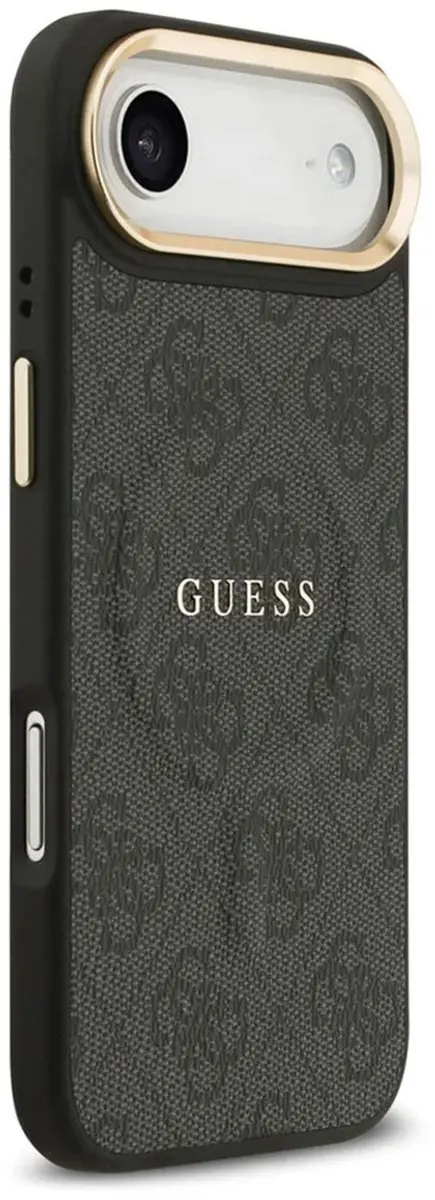 GUESS iPhone 17 Air Back Cover - Zwart - PU Leather - 3666339519049