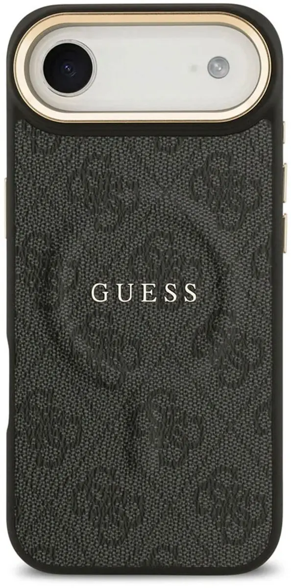 GUESS iPhone 17 Air Back Cover - Zwart - PU Leather - 3666339519049