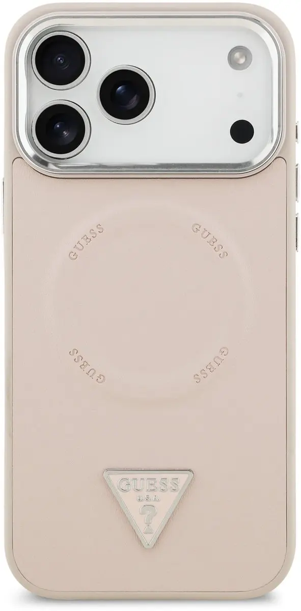 GUESS Triangle Logo iPhone 17 Pro Max Hoesje - MagSafe - Roze