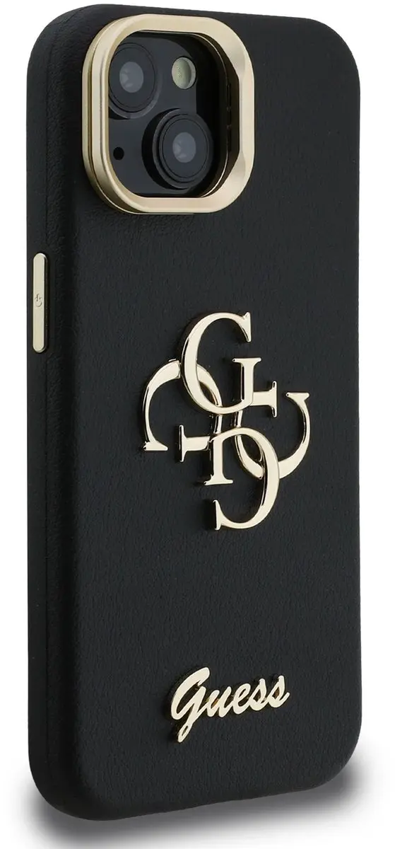 GUESS 4G Logo iPhone 14 Hoesje - Zwart