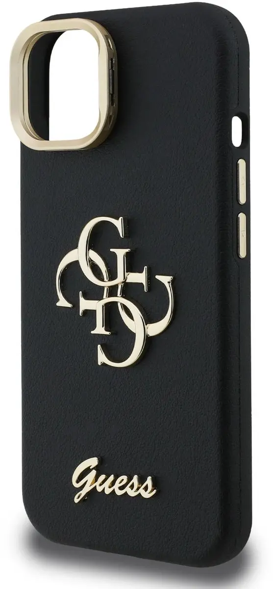 GUESS 4G Logo iPhone 14 Hoesje - Zwart
