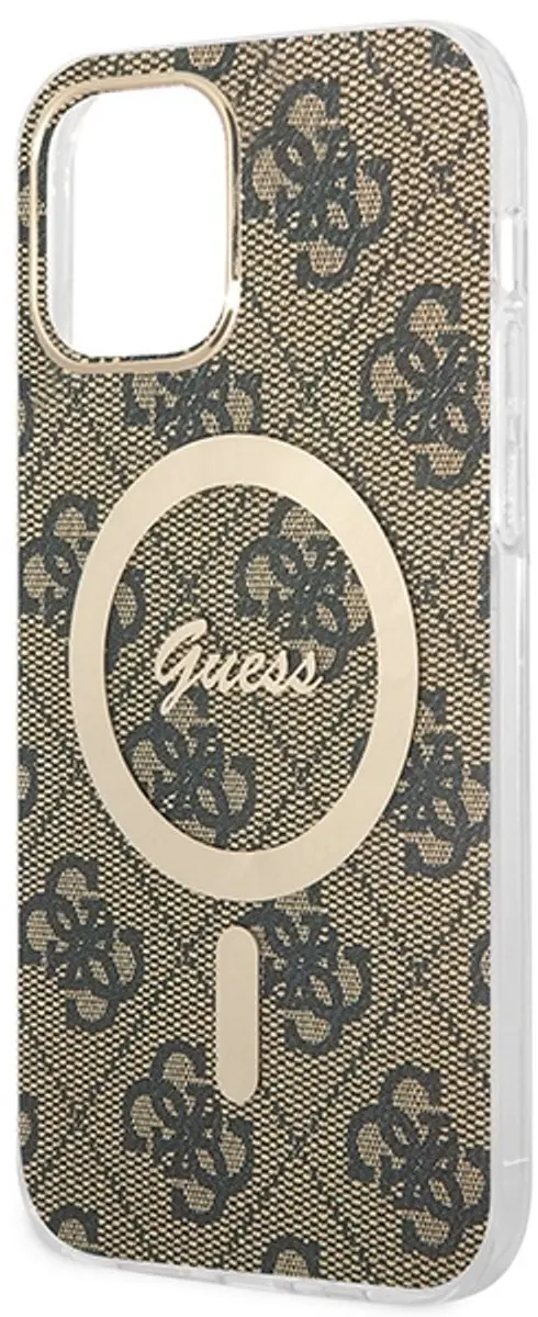 Guess Case + Oplader Set iPhone 12/12 Pro - Bruin - MagSafe