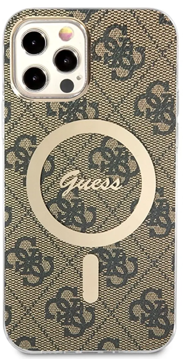 Guess Case + Oplader Set iPhone 12/12 Pro - Bruin - MagSafe