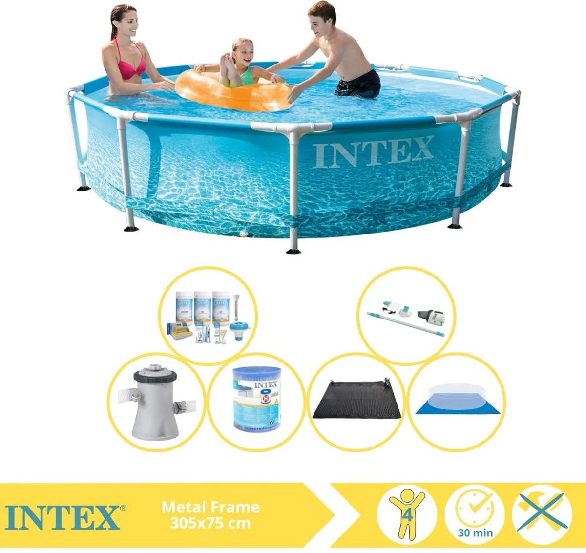 Intex Metal Frame Zwembad 305x76cm - 4485L - Blauw - MPN 28206NP - afbeelding 2 van 6