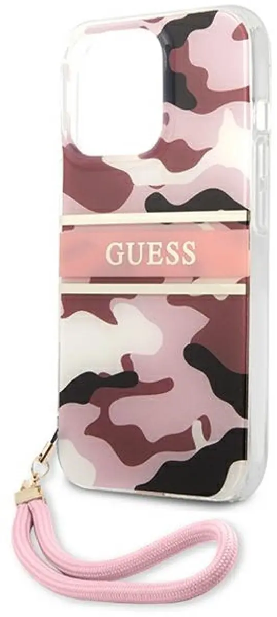 GUESS Camo Hoesje iPhone 13 Pro - Roze - afbeelding 6 van 6