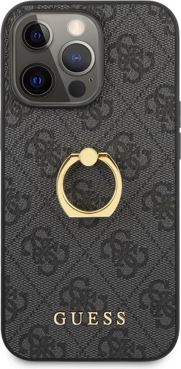 GUESS Logo Backcase iPhone 13 Pro Max - Grijs - 7608