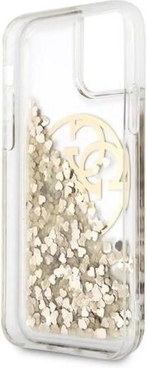 GUESS Liquid Glitter Circle Hoesje - iPhone 11 Pro - Goud