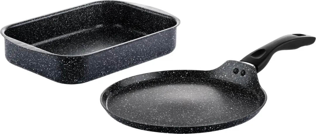 Westinghouse Black Marble Braadslede 35cm + Pannenkoekenpan 28cm
