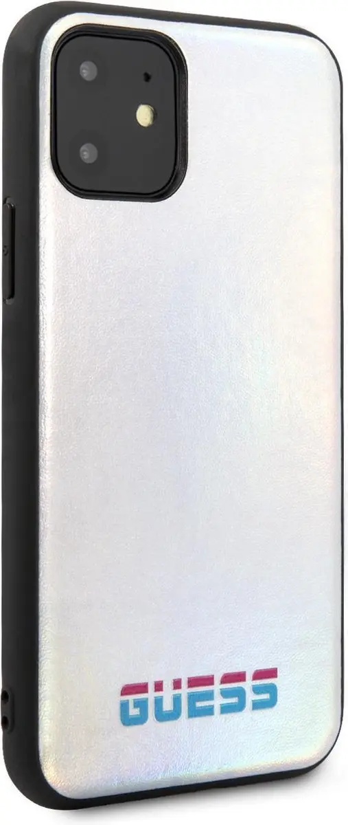 GUESS iPhone 11 Backcover Hoesje - Zilver