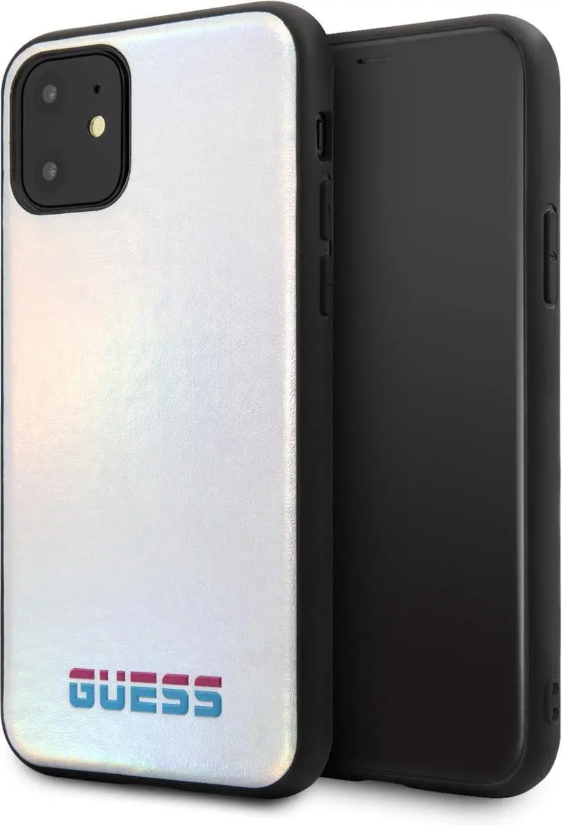 GUESS iPhone 11 Backcover Hoesje - Zilver
