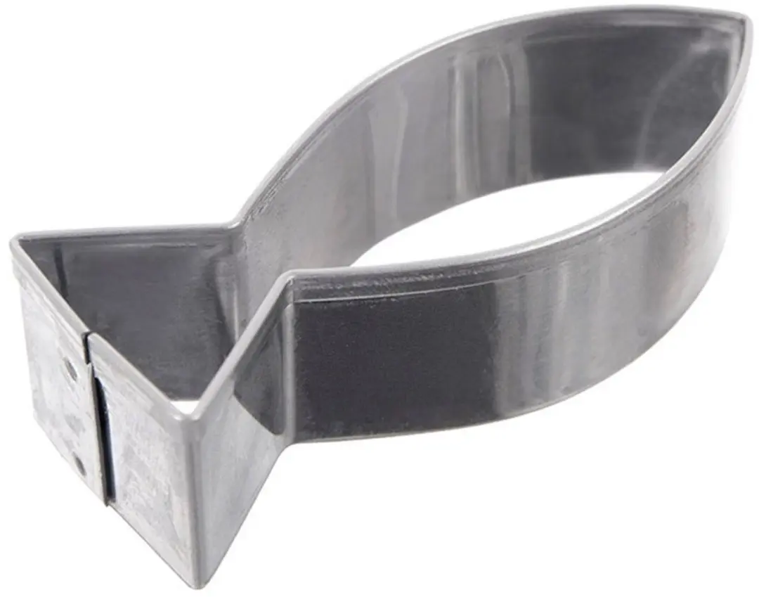 Orion Roestvrijstalen Koekjesvorm Visknoop 5cm - Zilver