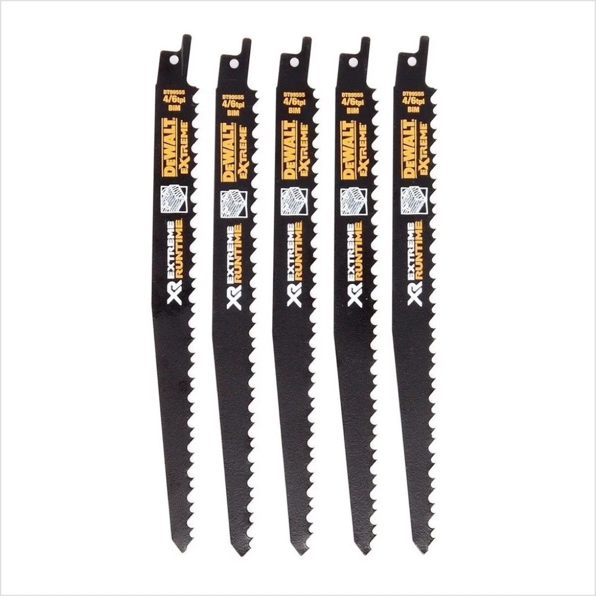 DeWalt DT99555 Reciprozaagblad 230mm - 5 Stuks