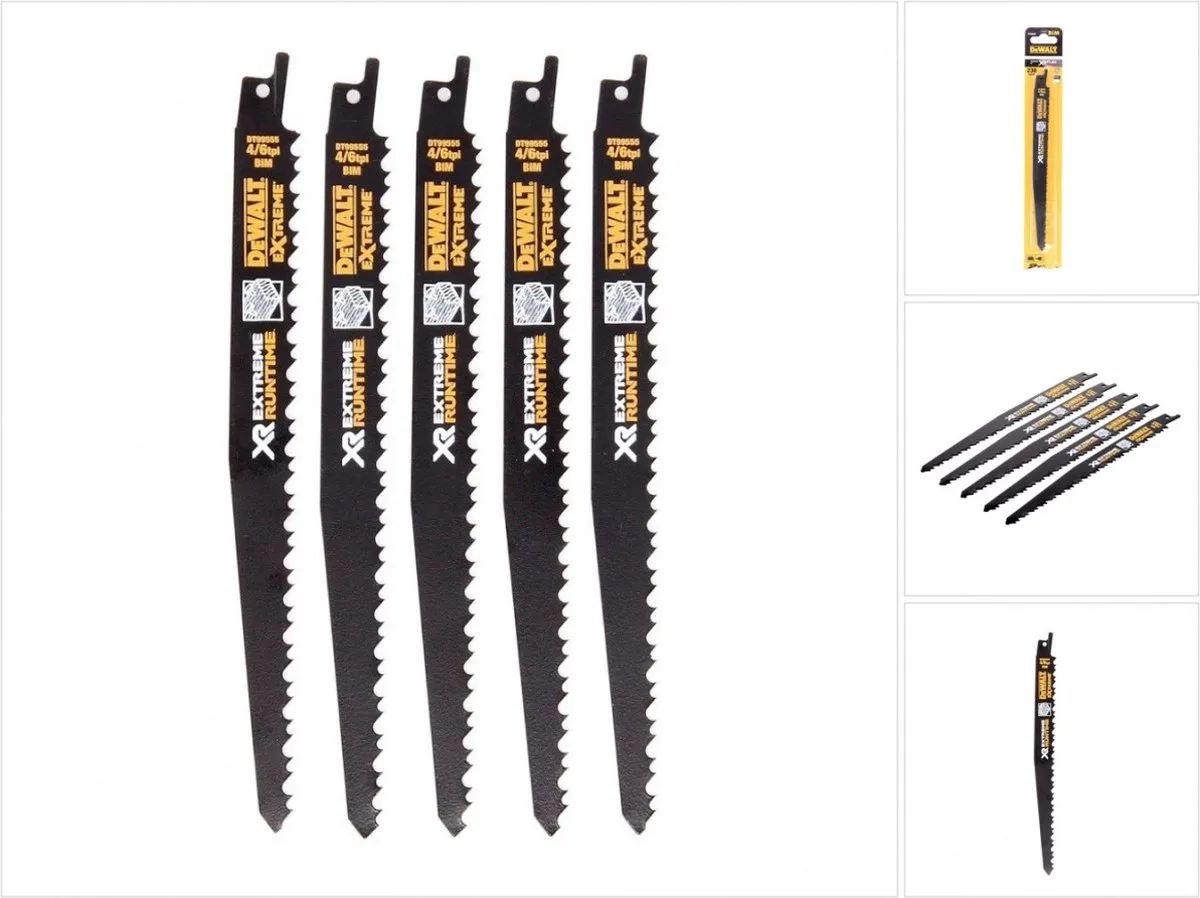 DeWalt DT99555 Reciprozaagblad 230mm - 5 Stuks