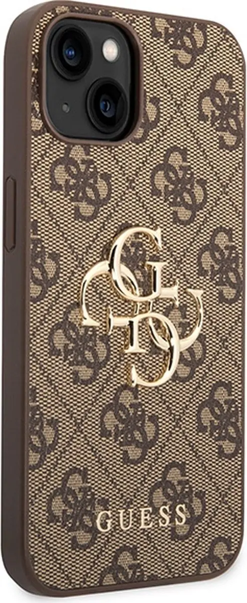 Guess Metal Logo iPhone 15 Hoesje - Bruin - afbeelding 6 van 6