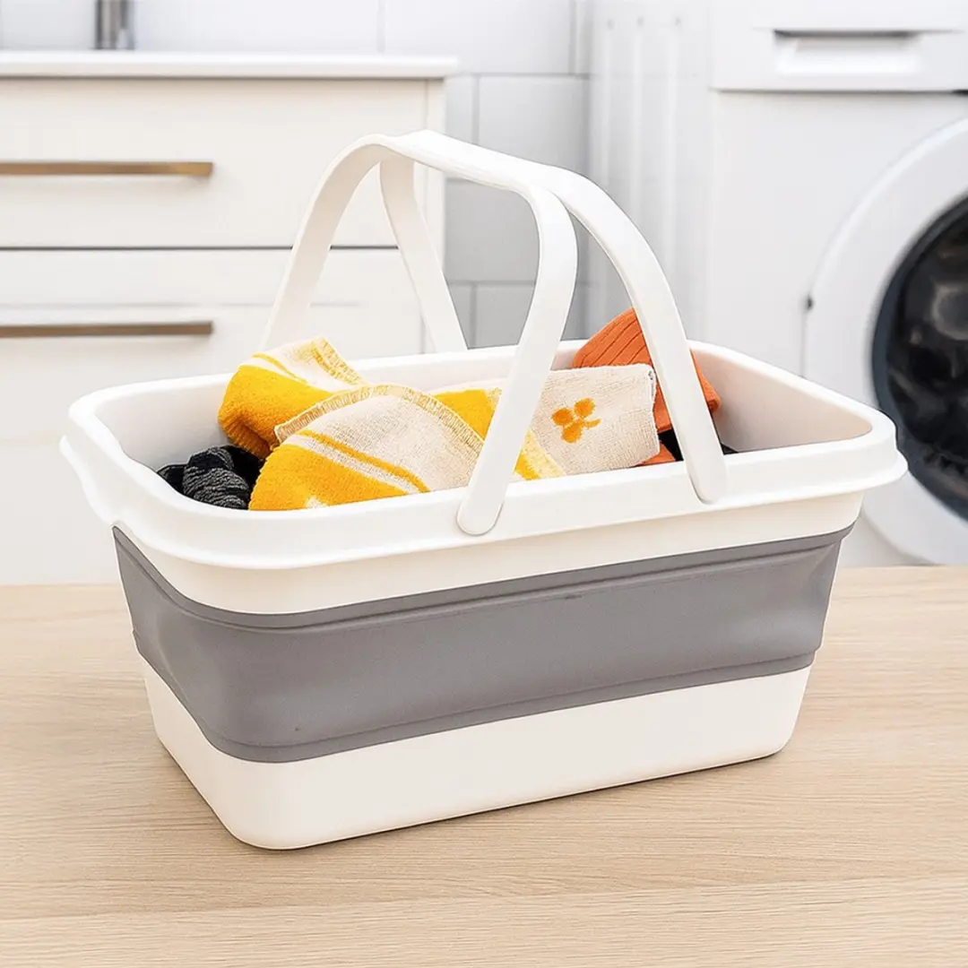 Orion Essential Vouwbare Wasmand 28L - Grijs/Wit