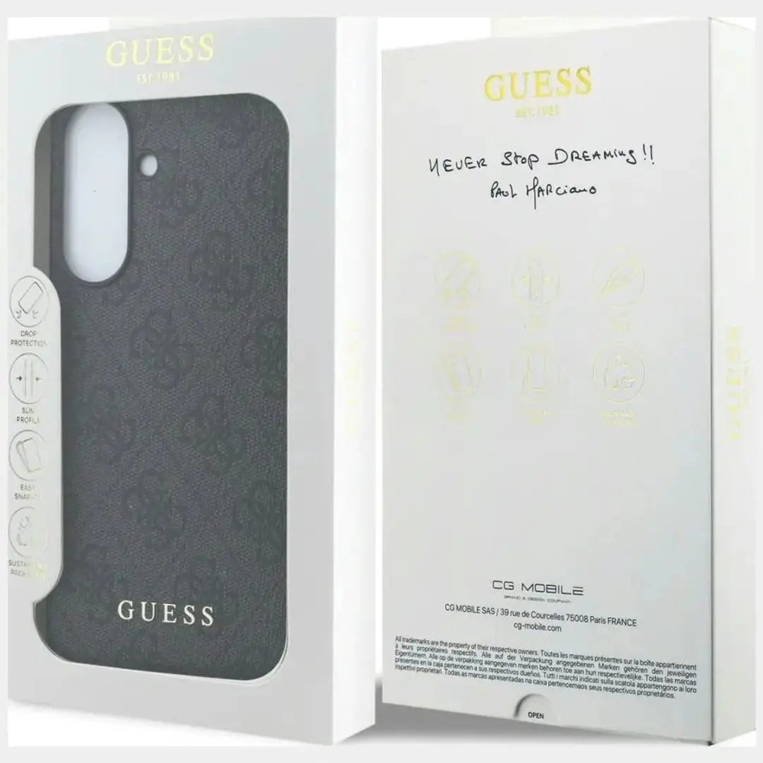 Guess Hoesje Samsung Galaxy A37 - Grijs PU Leder