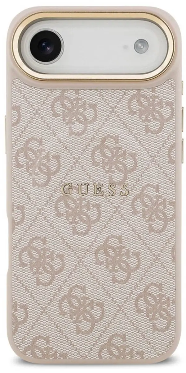 GUESS iPhone 17 Air Hoesje - Roze - Luxe PU Leer - 3666339519520