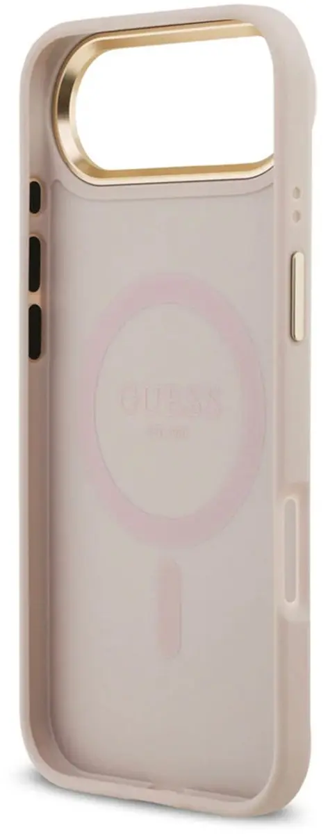 GUESS iPhone 17 Air Hoesje - Roze - Luxe PU Leer - 3666339519520