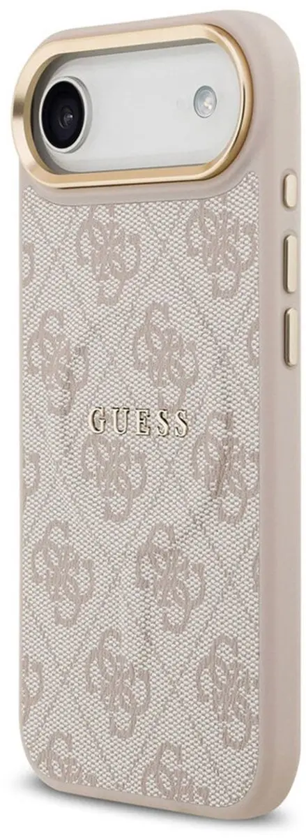 GUESS iPhone 17 Air Hoesje - Roze - Luxe PU Leer - 3666339519520