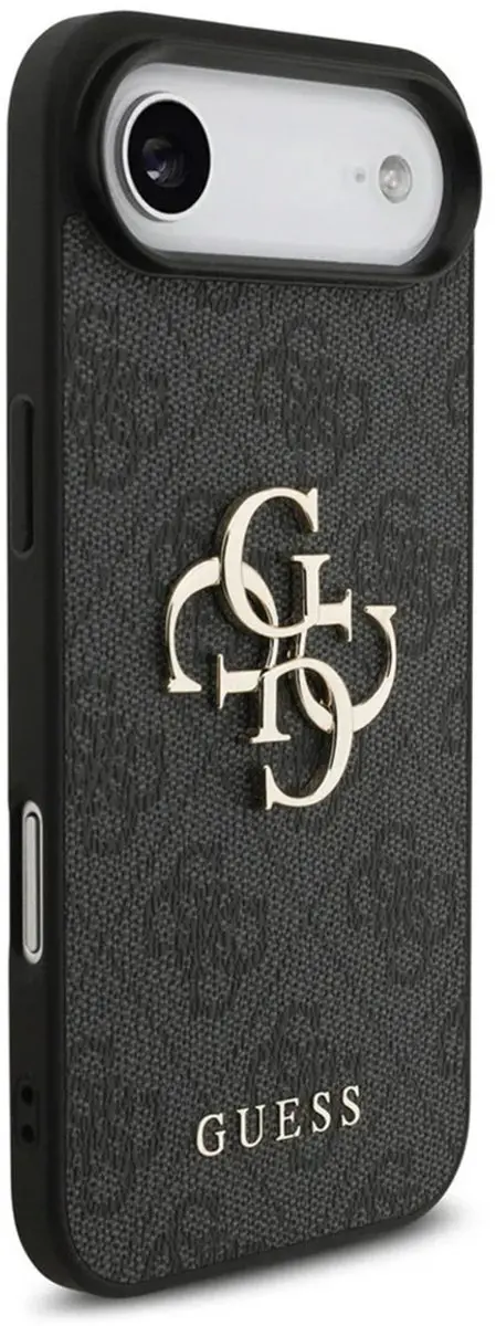 GUESS iPhone 17 Air Hoesje - Zwart - Big Metal Logo