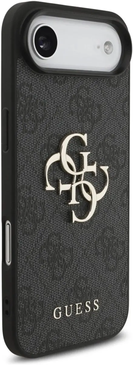 GUESS iPhone 17 Air Hoesje - Zwart - Big Metal Logo