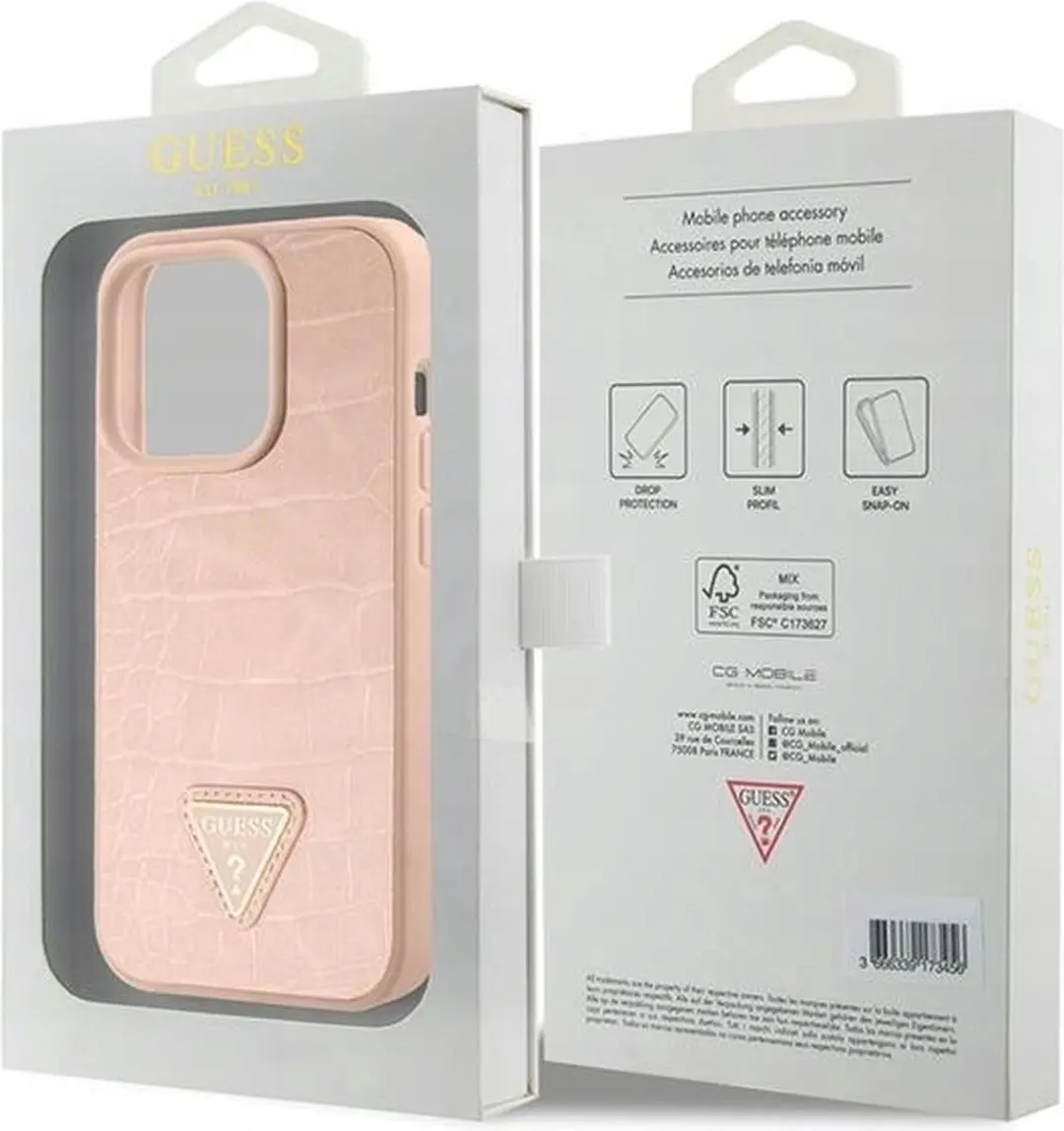 Guess GUHCP15LPCRTHCP iPhone 15 Pro Hoesje - Roze