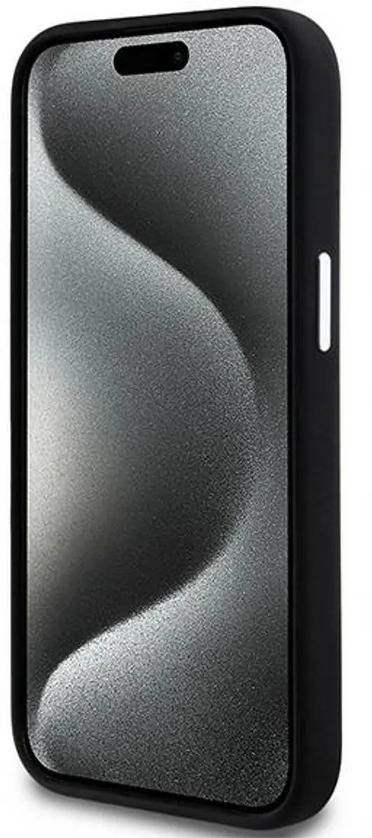 DKNY Silicone Metal Logo Hoes - iPhone 15 Plus - Zwart - DKHMP15MSMCHLK
