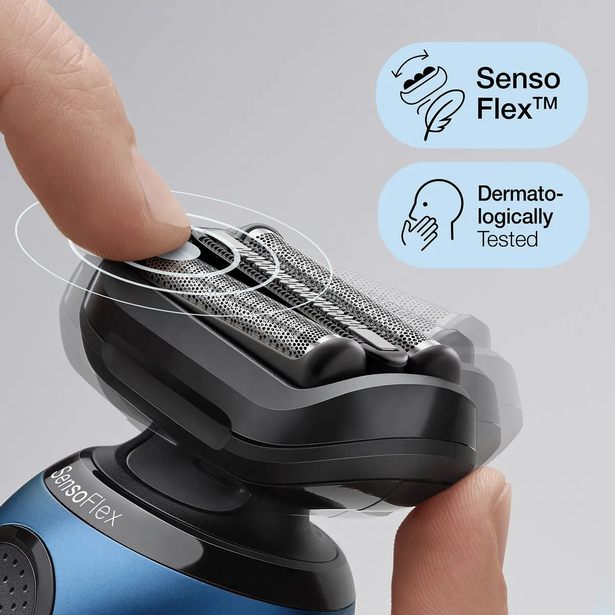 Braun 6 60-B1200S Scheerapparaat - 3 Mesjes - Zwart/Blauw