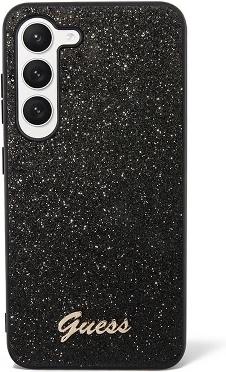 Guess Glitter Flakes Hoesje - Samsung Galaxy S23 - Zwart - afbeelding 6 van 6
