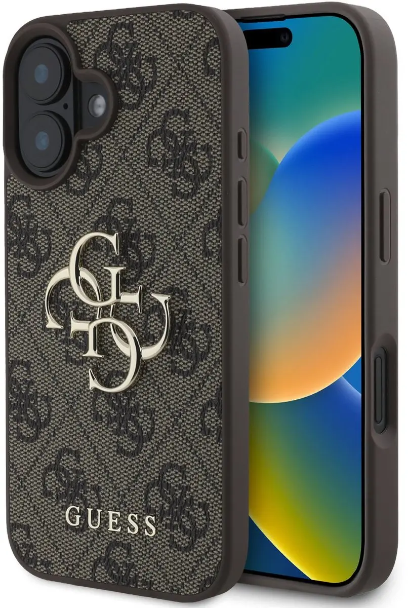 GUESS Metal Logo iPhone 16 Hoesje