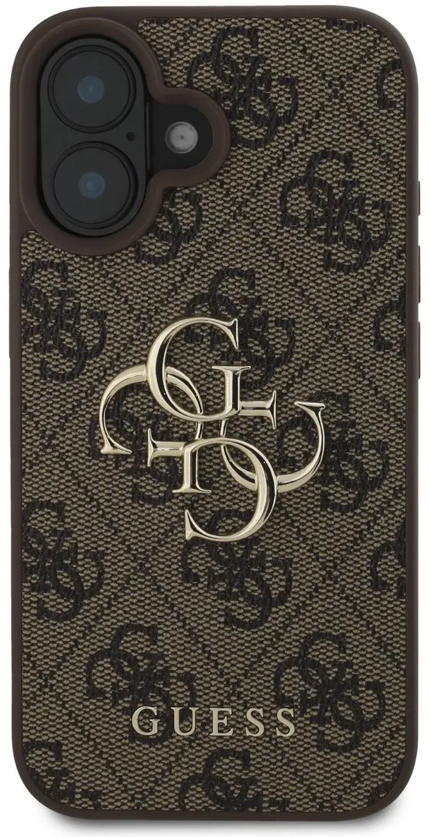 GUESS Metal Logo iPhone 16 Hoesje - Bruin - afbeelding 6 van 6