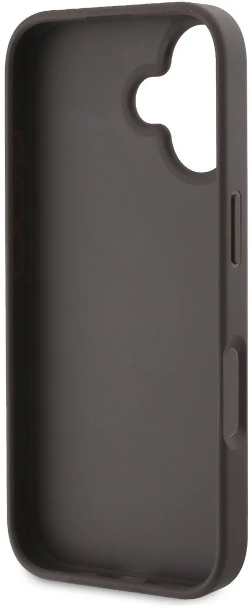 GUESS Metal Logo iPhone 16 Hoesje - Bruin