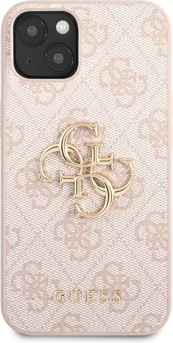 GUESS Gouden Logo Backcase iPhone 13 - Roze - MPN 7643