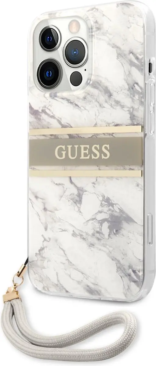 Guess Hardcase Backcover iPhone 13 Pro Max - Grijs - 3666339023065