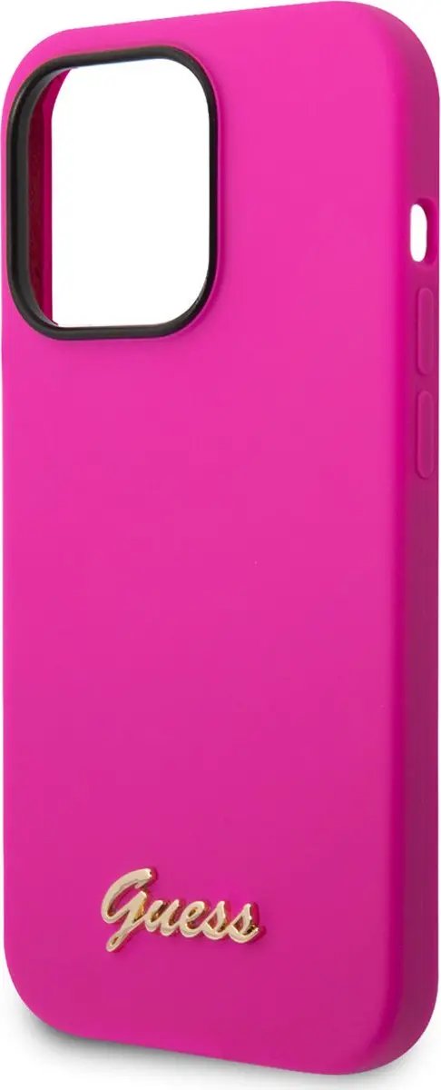 GUESS Silicone Back Case iPhone 14 Pro - Fuchsia - afbeelding 6 van 6