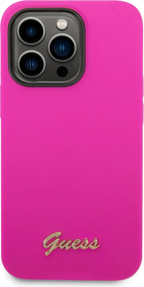 GUESS Silicone Back Case iPhone 14 Pro - Fuchsia