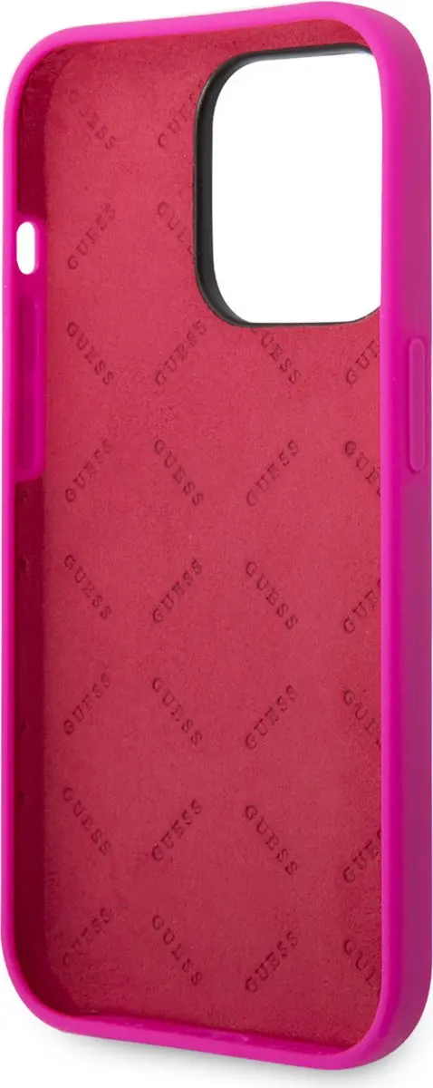 GUESS Silicone Back Case iPhone 14 Pro - Fuchsia