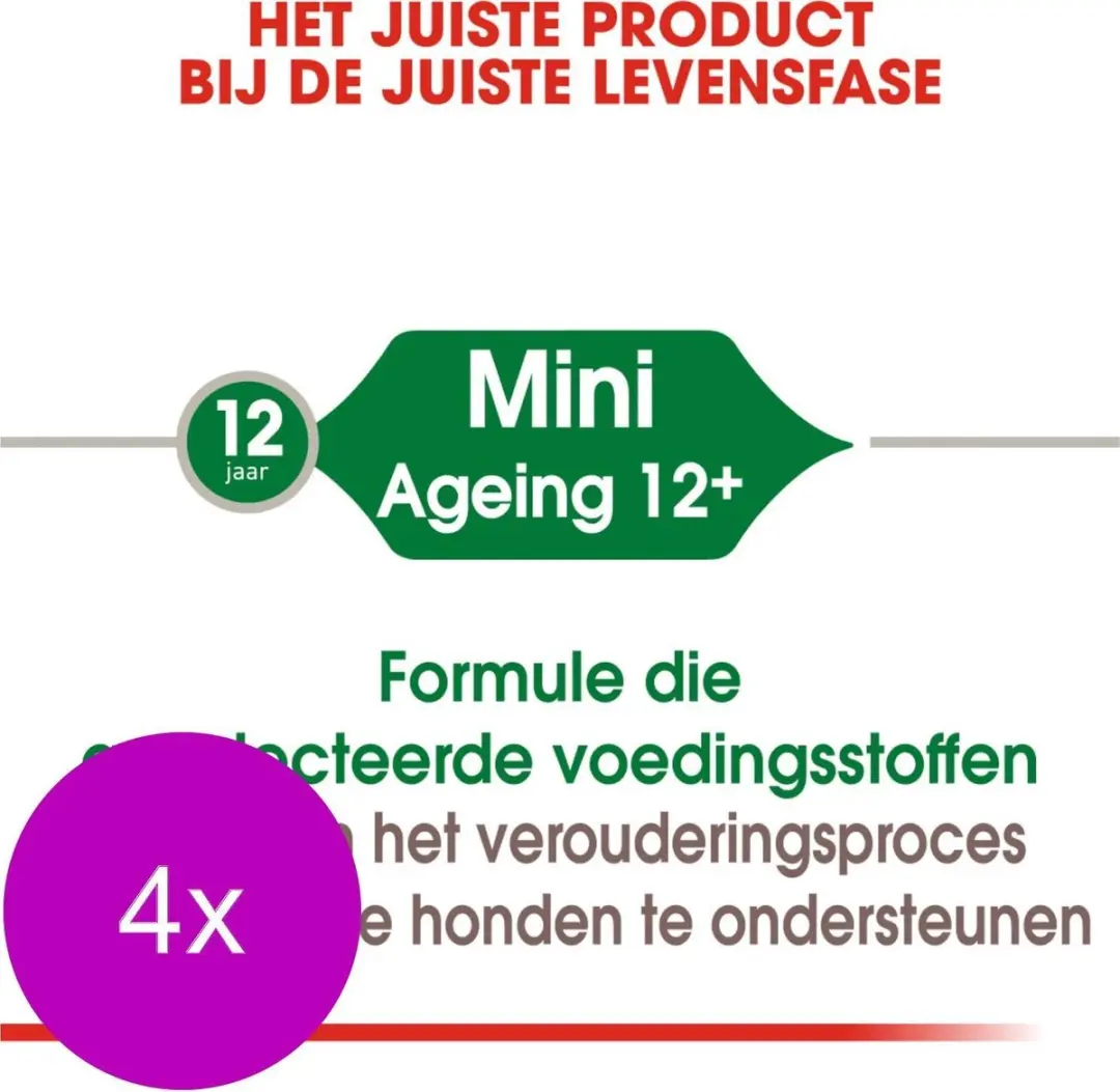 Royal Canin Mini Ageing 12+ Natvoer - 48 Stuks (4x12x85g)