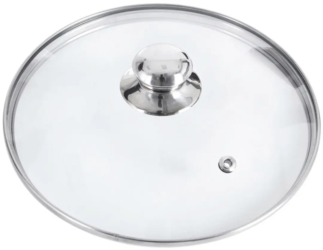 Orion Glazen Deksel 30cm - Roestvrijstalen rand