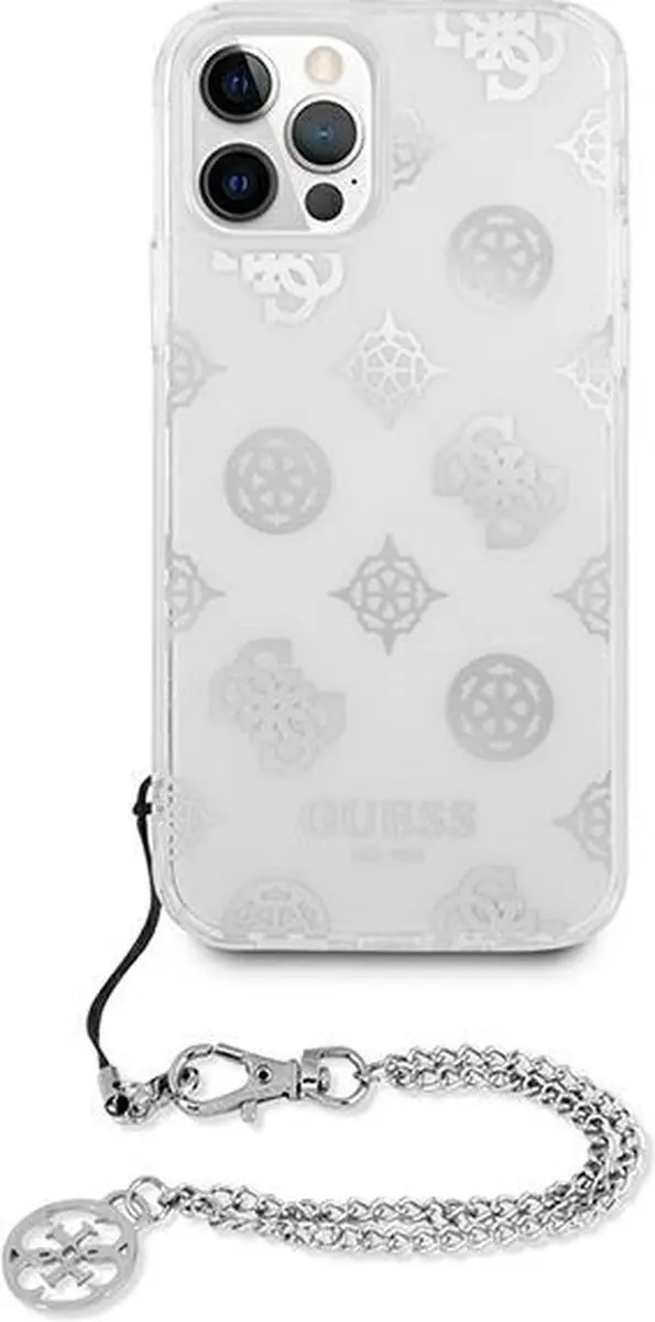 GUESS Peony Back Case met Strap - iPhone 12 Pro Max - Goud