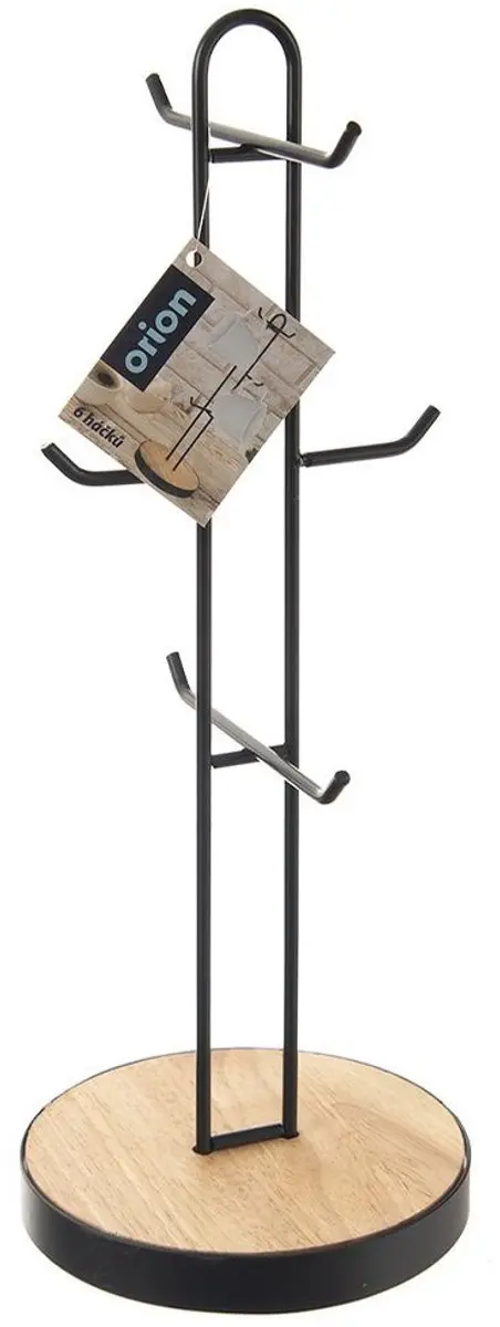 Orion Radka Serie Zwart Metalen Bekerhouder 40cm - Houten Basis